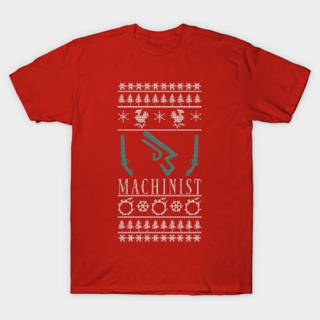 Final Fantasy XIV Machinist Ugly Christmas Sweater T-Shirt by TionneDawnstar